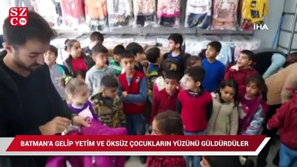 Batman'a gelip yetim ve öksüz çocukların yüzünü güldürdüler
