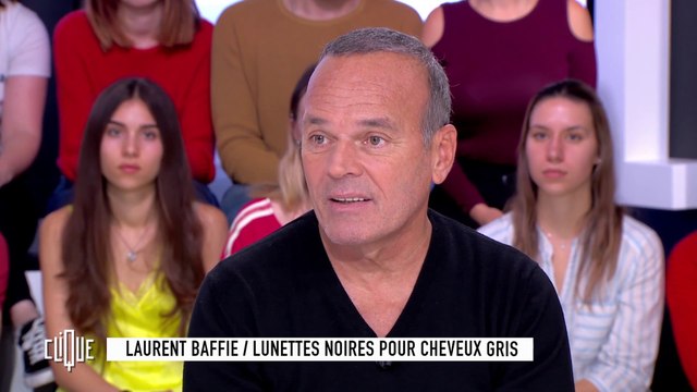 Laurent Baffie : Lunettes noires pour cheveux gris - Clique - CANAL+