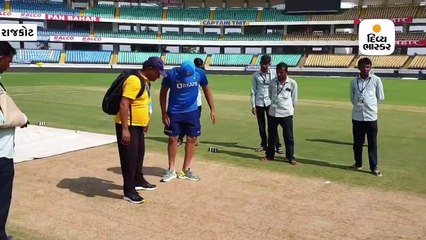 રોહિત અને શિખરે ખંઢેરી ગ્રાઉન્ડ પર પિચનું નિરિક્ષણ કર્યું