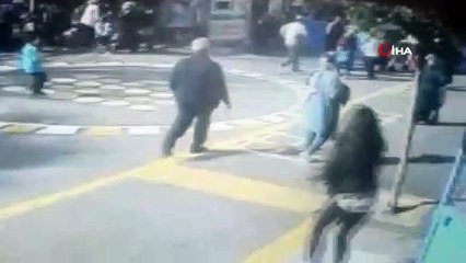 Avcılar'daki okulda dehşet anları kamerada