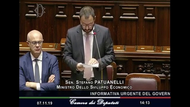 Patuanelli alla Camera per aggiornare i deputati sulla questione ex-Ilva (07.11.19)