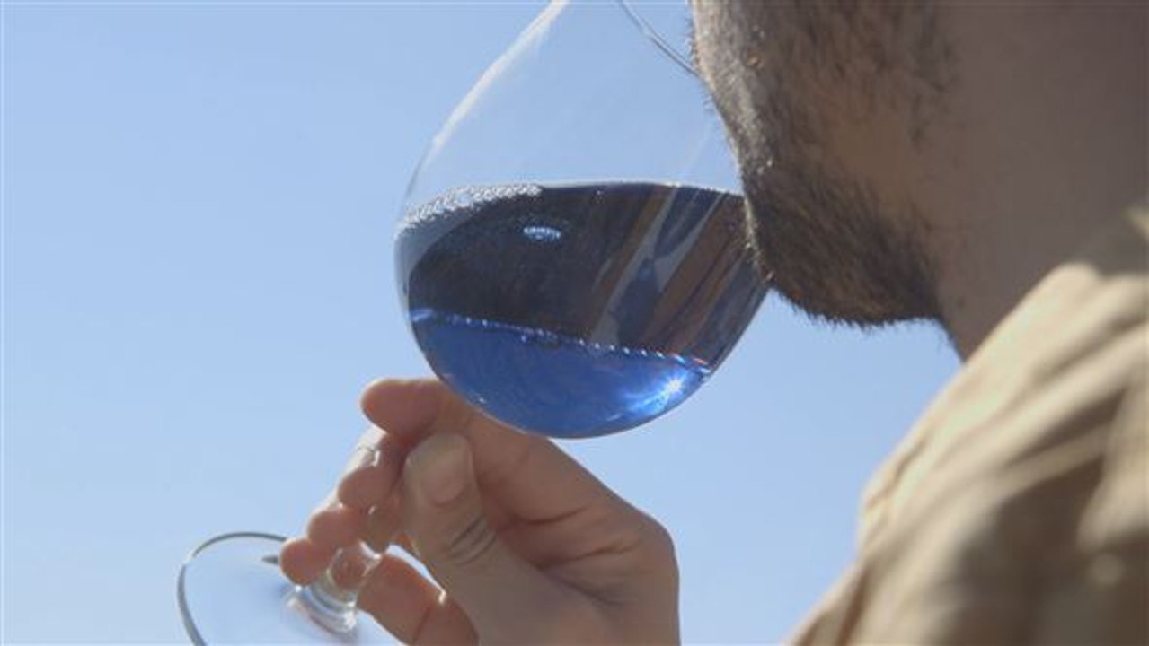 Schon mal blauen wein getrunken?