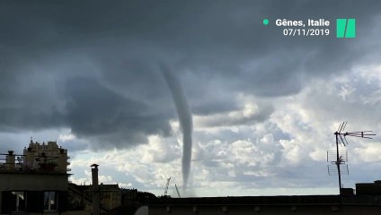 Deux impressionnantes trombes d'eau ont parcouru le ciel de Gênes