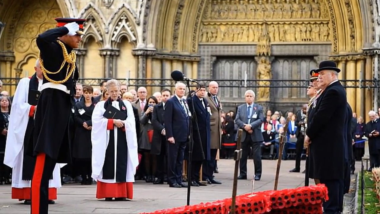 The Duchess of Sussex made her first visit to Westminster Abbey's 'Field of Remembrance' today