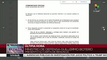 Renuncia el ministro de Defensa de Colombia Guillermo Botero