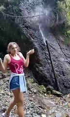 fantastic how the water comes out of the ground on a pipe