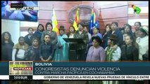 Congresistas denuncian violencia contra marcha en Cochabamba