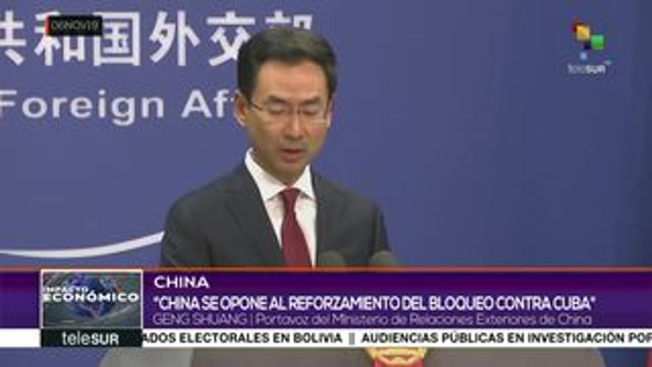 China reitera respaldo al proyecto de resolución contra bloqueo a Cuba