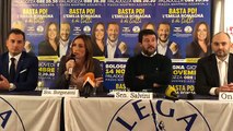 Matteo Salvini con Lucia Borgonzoni candidata della Lega in Emilia Romagna: 