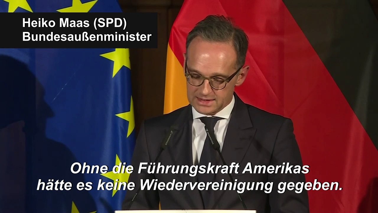 Maas: ohne amerika hätte es keine wiedervereinigung gegeben