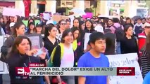 Pachuqueños marchan para exigir un alto a los feminicidios