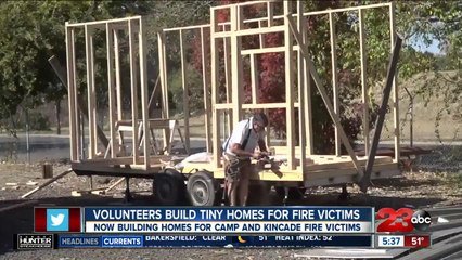 Volunteers Build Tiny Homes for Fire Victims