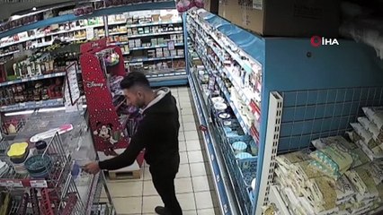 Başkent’te hırsız, telefonu çaldı ama sakızın parasını ödedi... Hırsızlık anı kamerada