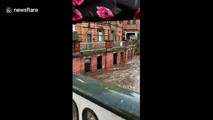 Sheffield Lady’s Bridge flooding amid 'Biblical rainfall' in UK