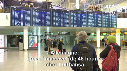 Allemagne: grève "massive" chez Lufthansa, des centaines de vols annulés