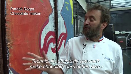 The fall of the Berlin Wall: French chocolatier creates a 7-meter-long replica