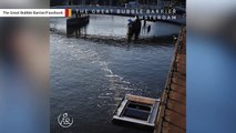 Amsterdam Unveils Bubble Barrier To Tackle Plastic In Waters