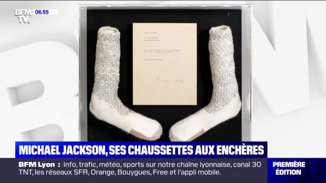 La paire de chaussettes de Michael Jackson, avec laquelle il a fait son premier moonwalk, mise aux enchères