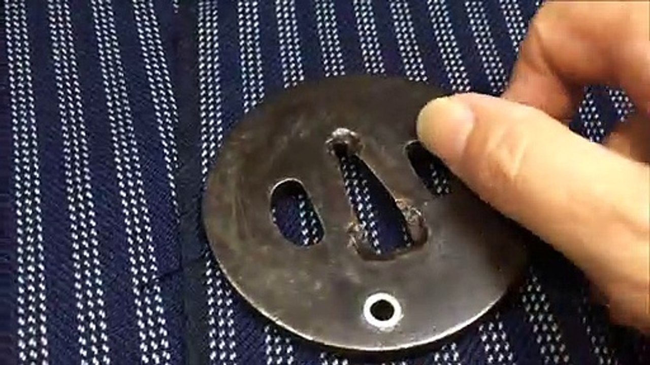 砂鉄③　刀装具　鍔     SAMURAI SWORD DECORATION