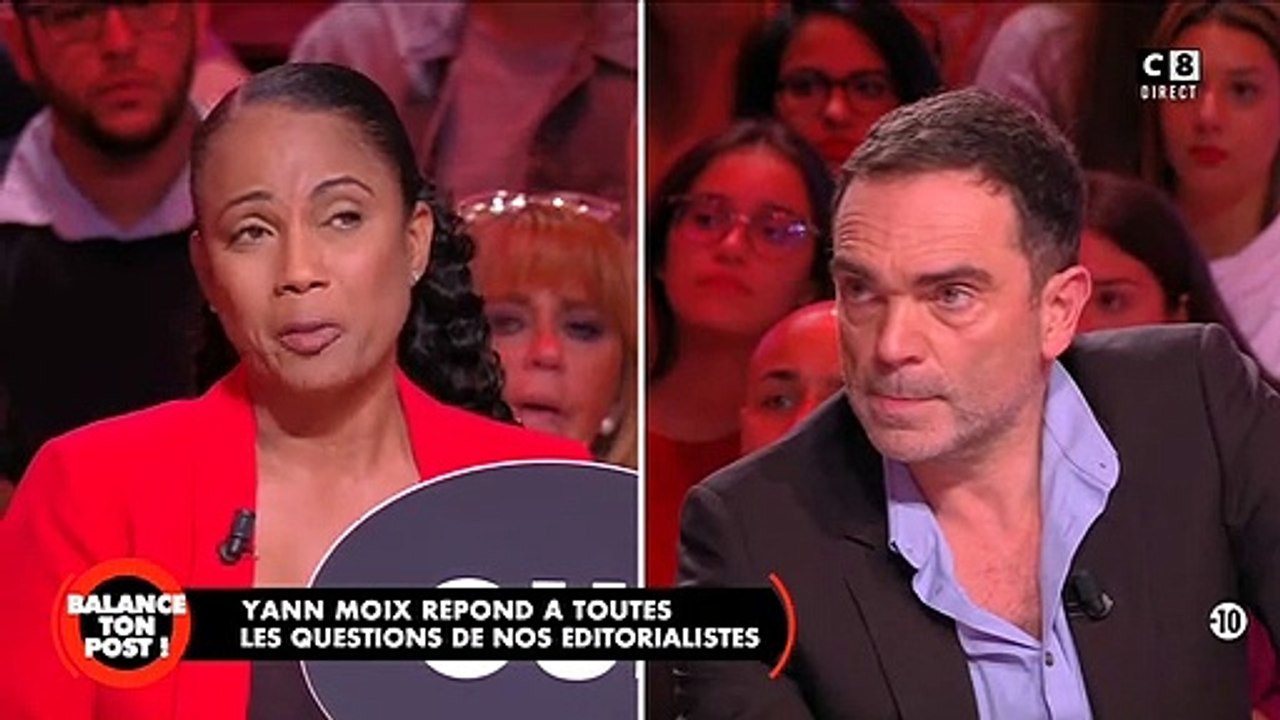 Christine Kelly fond en larmes face à Yann Moix dans "Balance ton post" en direct sur C8
