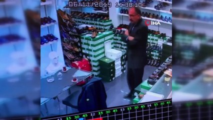 Fatih’te ayakkabı mağazasında hırsızlık kamerada