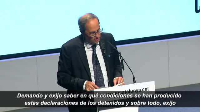 Torra desmiente su relación con los CDR y les resta credibilidad