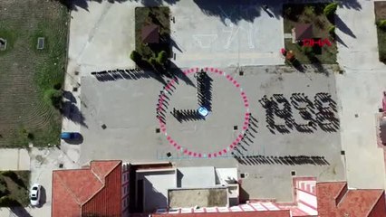 Muğla 450 öğrenciyle '10 kasım' koreografisi