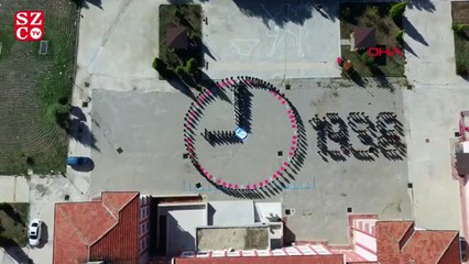 450 öğrenciyle '10 Kasım' koreografisi