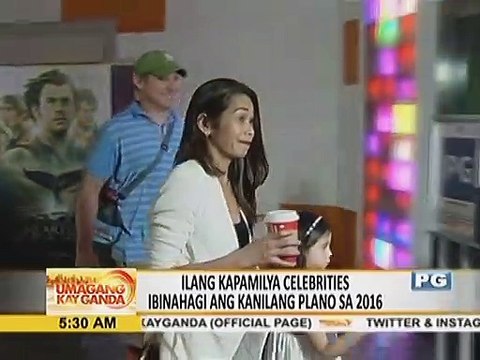 Ilang kapamilya celebrities ibinahagi ang kanilang plano sa 2016