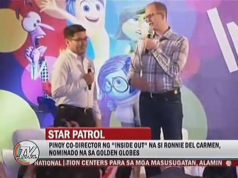 Pinoy Co-Director ng Inside Out na si Ronnie Del Carmen, nominado na sa Golden Globes