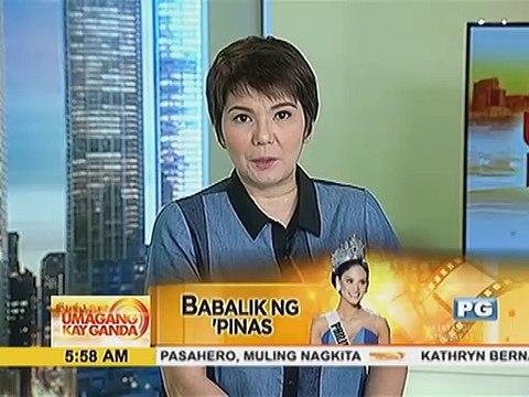 Binibining Pilipinas, inilabas ang schedule ng homecoming ni Miss Universe Pia Wurtzbach