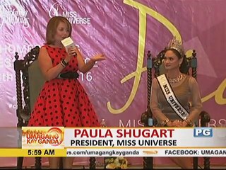 Pia, ipinakita ang trademark walk sa homecoming press conference