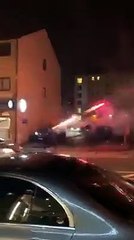 Yob seen launching exploding firework into busy West Yorkshire street