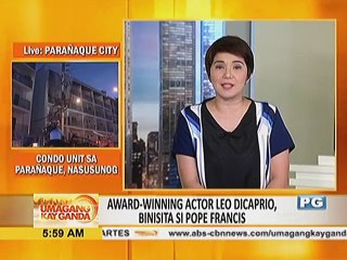 Award-winning actor Leo DiCaprio, binisita si Pope Francis