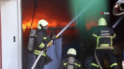 Sivas'ta fabrika yangını
