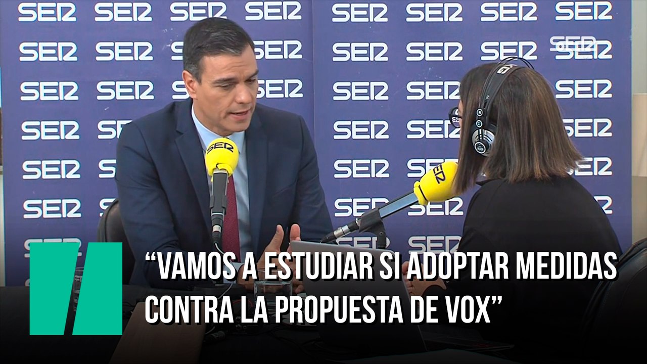 Sánchez: “Vamos a estudiar si adoptar medidas contra la propuesta de Vox de ilegalizar partidos independentistas"
