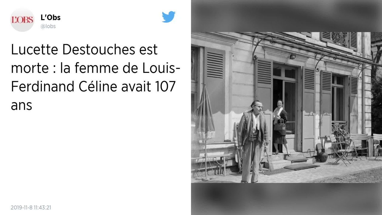 Décès à 107 ans de Lucette Destouches, veuve de l’écrivain Céline