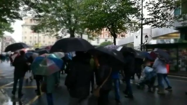 Manifestación en Bilbao de los trabajadores de Enseñanza Concertada
