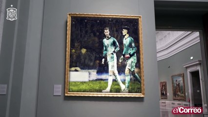 El seleccionador Robert Moreno ofreció  la convocatoria de España de una original manera en el Museo del Prado