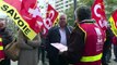 Farandou en visite à Chambéry, les syndicats demandent 