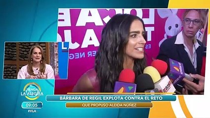 Bárbara de Regil no está de acuerdo con el challenge de pompis de Aleida Núñez. | Venga La Alegría