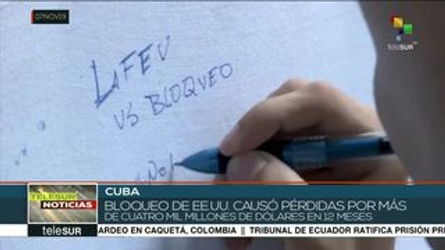 Cubanos celebran apoyo internacional a su país contra el bloqueo