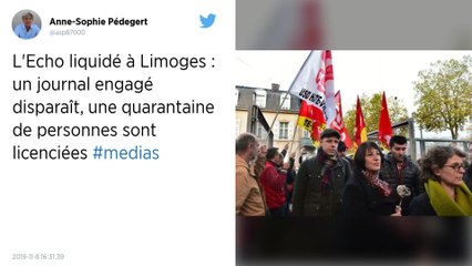 Limoges. Liquidation judiciaire du journal « L'Écho » créé il y a 76 ans