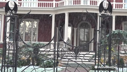 Snow only adds to the chilling look of Stephen King's home