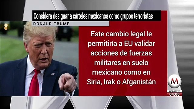 Trump considera designar a cárteles mexicanos como grupos terroristas