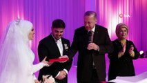 Cumhurbaşkanı Erdoğan, Mahir Ünal’ın kızının nikah törenine katıldı