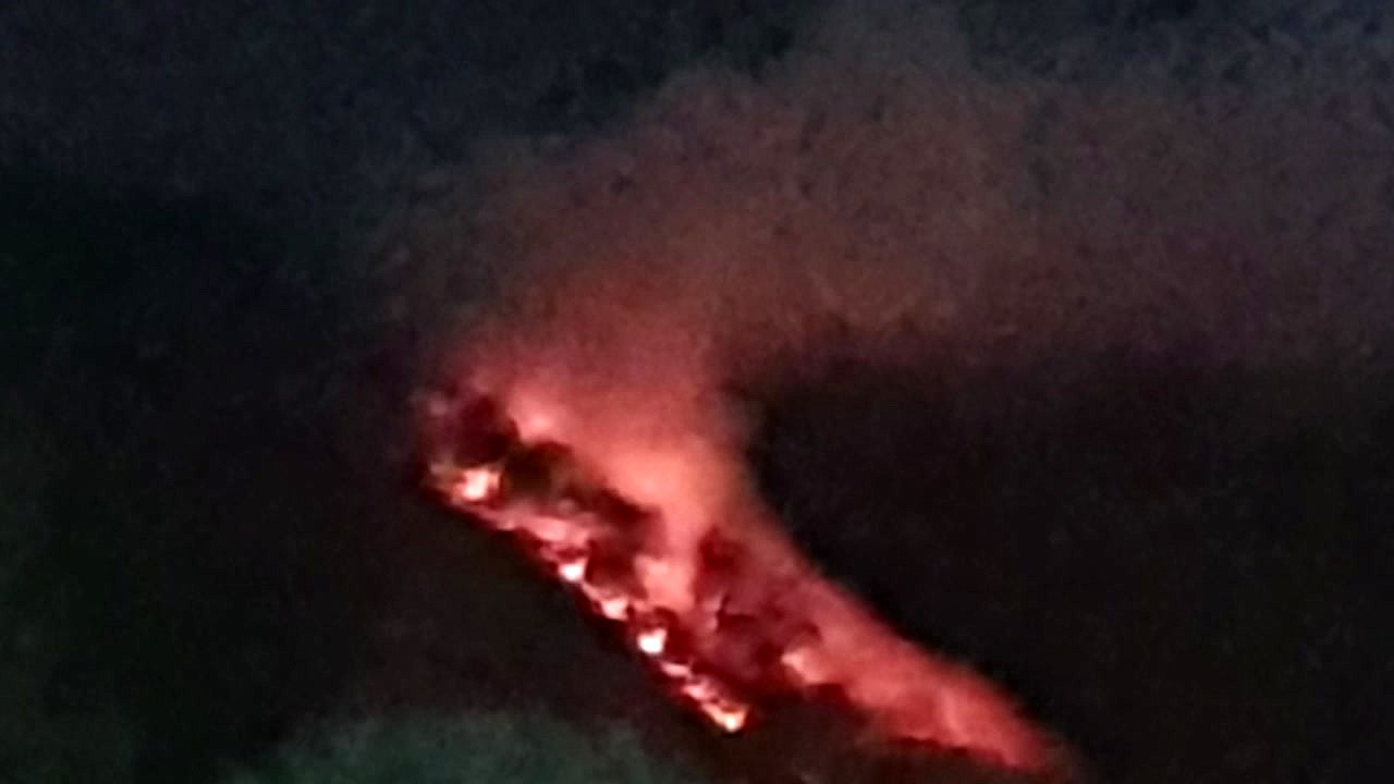 충남 보령 잔미산에서 불...진화 중 / YTN