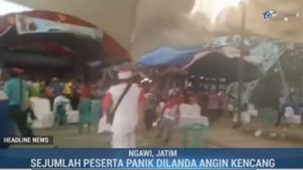Diterjang Angin Kencang, Peserta Lomba Panahan di Ngawi Panik