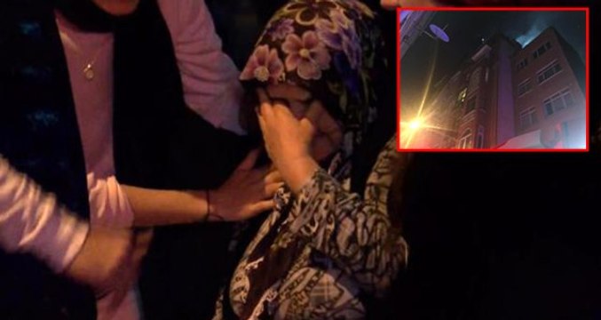 Beyoğlu'nda yaşlı kadın, evin yanışını gözyaşları içinde izledi