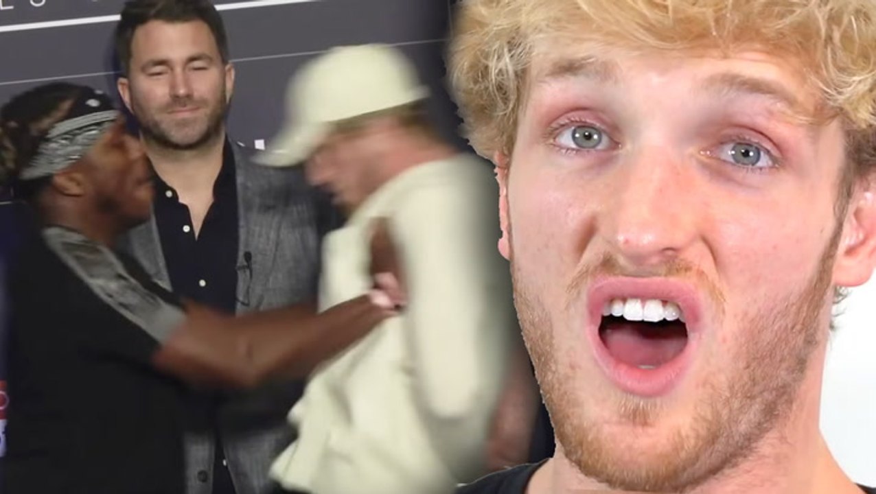 Logan Paul Reacts To Viral KSI Push At Final Press Conference